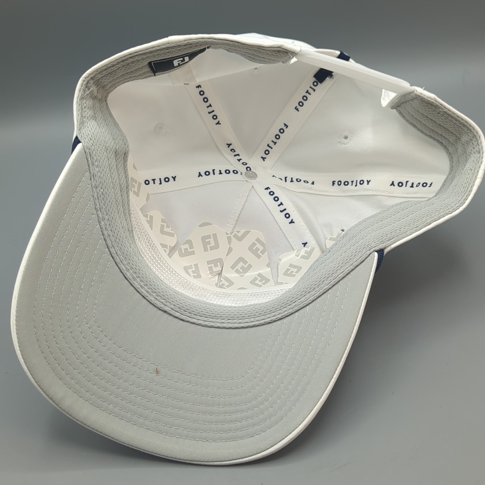 FootJoy Tony's Market 5 Panel 18th Flag White/Red Adjustable Snapback Rope Hat - Picture 10 of 13